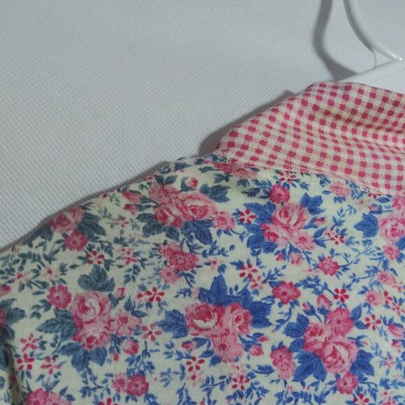 Vintage Victoria's Secret 90s Gold Label Floral Rose Belted Robe Cotton Size M/L - Picture 9 of 9